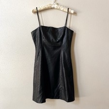 Sexy Mini Vestido Susana Monaco Imitación Cuero Mediano Correa de Espagueti Sin Mangas EE. UU.