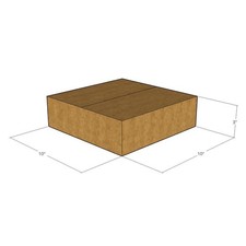 200 10x10x3 Kraft Brown Corrugated Shipping Boxes 32 ECT Single-Wall New