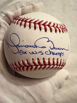 Mariano Rivera Signed Yankees  Fanatics & MLB (COA)Authentic  with 5x WS Champs