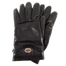 NO TARIFF Gucci Gloves Ladies Leather 3977250