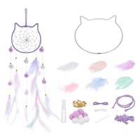 TraumfäNger Zum Selbermachen, TraumfäNger-ZubehöR, Feder-Pompom-Perlen, Violett