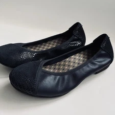 Revere Nairobi Ballet Flat Black Lizard Shoe Size 8