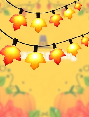 Adirxon 10.5 FT Lighted Fall Garland, Energy-Efficient LED Maple Leaf String