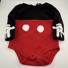 Disney Mickey Mouse Costume Bodysuit Baby 0-3 Months One Piece