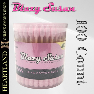#ad Blazy Susan Cotton Swabs 100ct Q Tips Bong Bowl Head Cleaner Water Pipe Cleaning $6.99