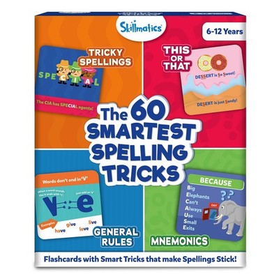 Skillmatics Spelling Tricks Flash Cards for Kids   60 with 4... 