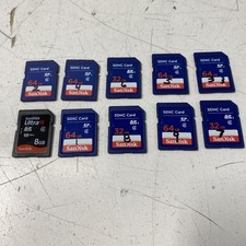 SanDisk SDHC/SDXC Memory Card Lot of 10