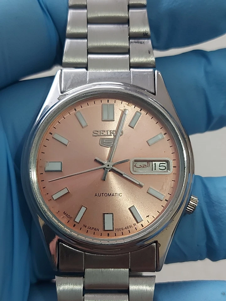 Reloj Hombre Vintage Seiko 5 Automático Japonés 7009 Día/Fecha Foto 3 de 4