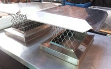 Pair of HD stainless steel chimney caps 10" x 14" 