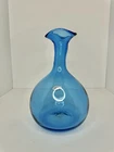 Vintage Blenko Glass 2132 Vase 9.5” In Azure W/label Stunning