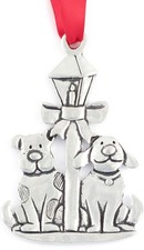 Lamppost Dogs Global Givng 3-Inch Pewter Ornament