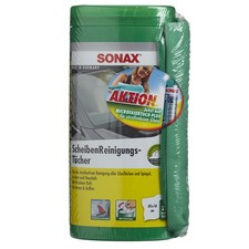 SONAX ScheibenReinigungsTücher Box 25 Stk. mit MicrofaserTuch 