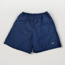 Vintage 90's Nike Shorts Swoosh Nylon Windbreaker Lined Gym Trunks Size Large
