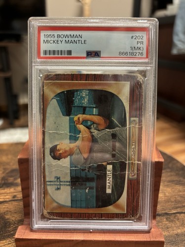 1955 Bowman Mickey Mantle #202 PSA 1 (MK) Yankees Baseball Card