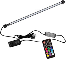 LED Aquarium Light, 19.5 Inches Fish Tank Light RGB Color Underwater Light Subme