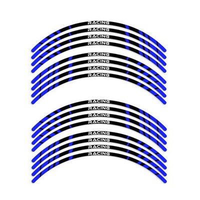 Blue STRIPE2 17 inch Edge Rim Sticker For Suzuki Bandit GSF 1250 14 15 16 17 18