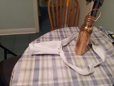 Used 34 Oz / 1000 ml Copper Water Bottle w/ Carrying Bag