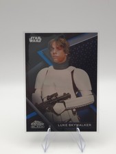 Luke Skywalker 2022 Topps Chrome Black Star Wars BLUE 48/75 Refractor Card 5