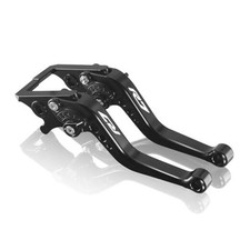 R7 CNC Motorcycle Adjustable Brake Clutch Levers Short Compatible with R7 Black