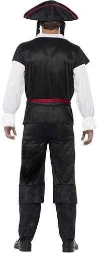 Costume uomo Aye Aye pirata caraibico vestito elegante Jack outfit di Smiffys - Foto 3 di 7