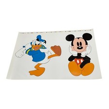 Vintage Disney Donald Duck & Mickey Mouse Color Proof Sheet 28x40 Poster Art