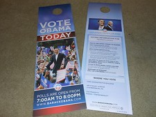 50 ENORMES FOLLETOS PARA COLGAR PUERTAS DÍA ELECCIONES 2008 "VOTA OBAMA HOY", Cincuenta BIDEN