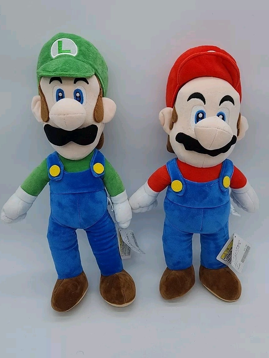 Sanei All Star Collection Super Mario Plush Mario and Luigi Set