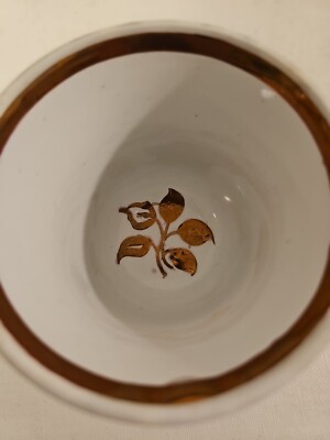 forster tobacco Elsmore & Forster Ironstone Cup Copper Luster Tobacco Leaf