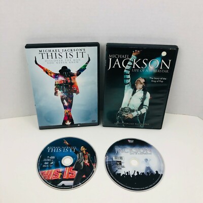 Michael Jacksons This Is It & Michael Jacksons Life Of A Superstar DVD Lot X2