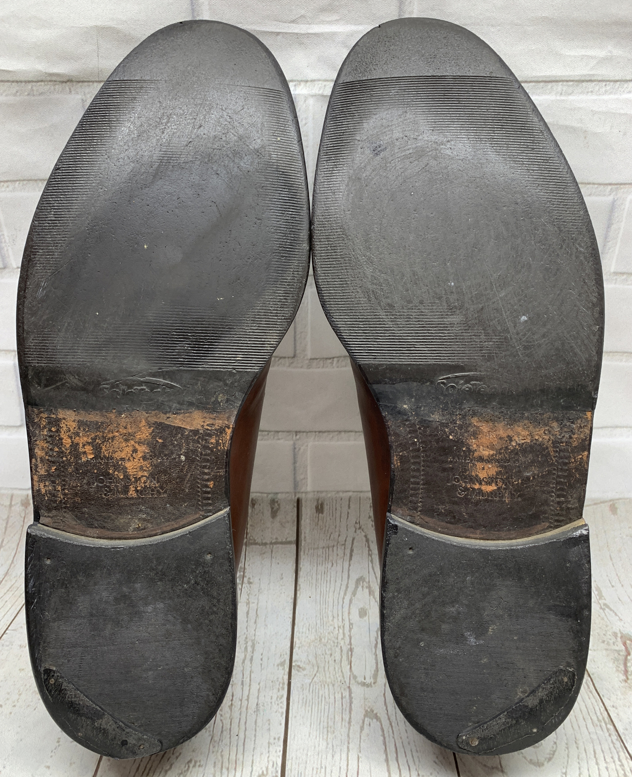 Johnston & Murphy Solid Brown Split Moc Toe Lace … - image 5