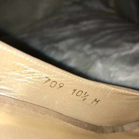 SAINT LAURENT Zeppa Stuart Weitzmann rosetta scamosciata slingback taglia: 10 5 709 35