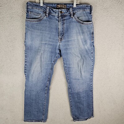 34 Heritage 38 x 30 Charisma Comfort-Rise Classic Blue Stretch Denim Jeans
