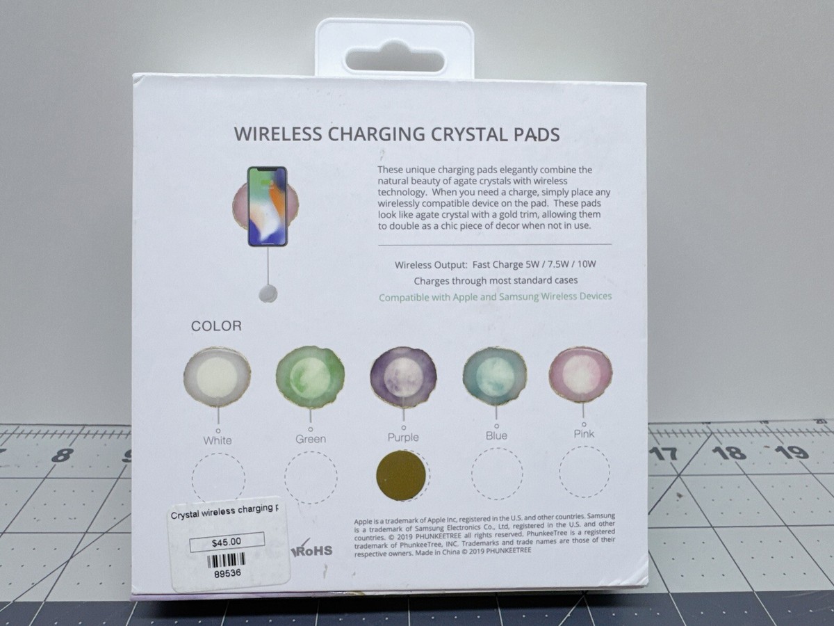 Agate Crystal Phunkee Tree Wireless Charging Crystal Pad Phunkee