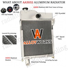 3 Rows Tractor Radiator Fits John Deere M MT 40 320 330 Non-Pressurized AM1771T