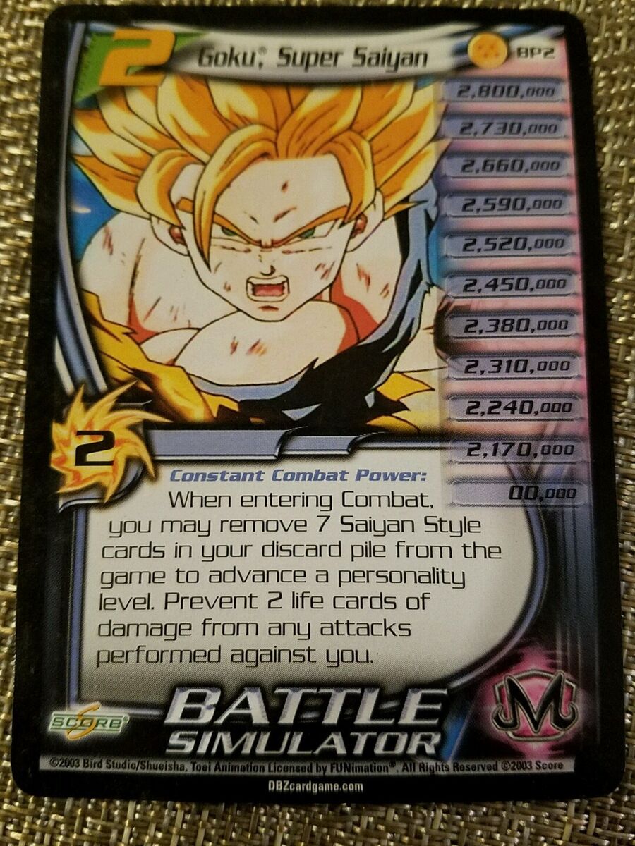 Dragon Ball Z TCG Goku lvl 2 #BP2 World Games Saga Battle Simulator DBZ CCG