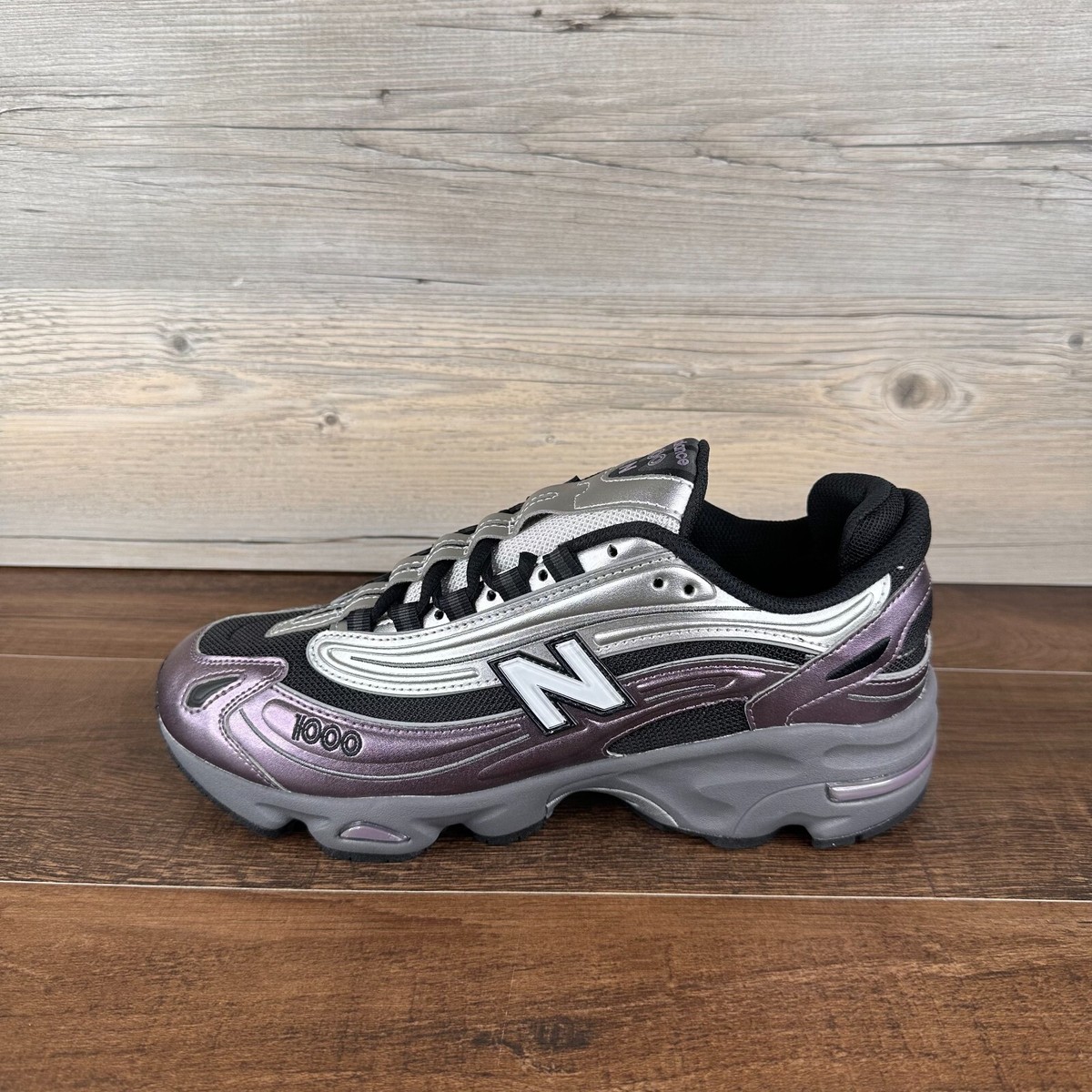 New Balance 1000 Mens Size 13 Metallic Silver Dark Ice Wine Black