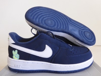 NIKE FORCE 1 TOGGLE (PS) MIDNIGHT NAVY-WHITE-LIME GLOW SZ 3Y [DB1814-400]