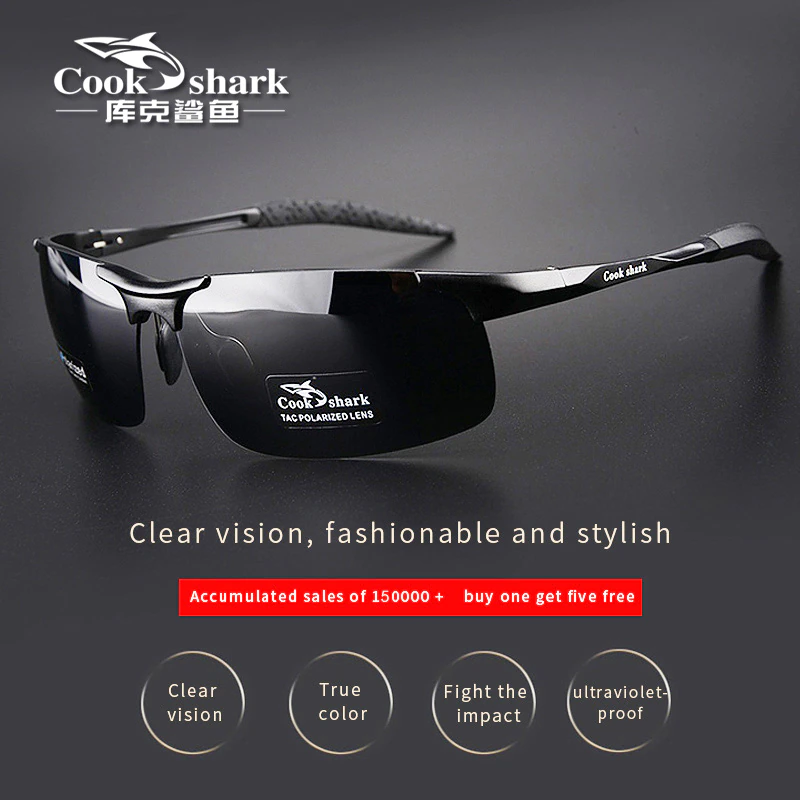 Cook Shark'S New Aluminum Magnesium Sunglasses Men'S Sunglasses HD