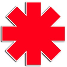 Red Hot Chili Peppers Main Logo Logo Sticker / Vinyl Decal  10 Sizes  TRACK