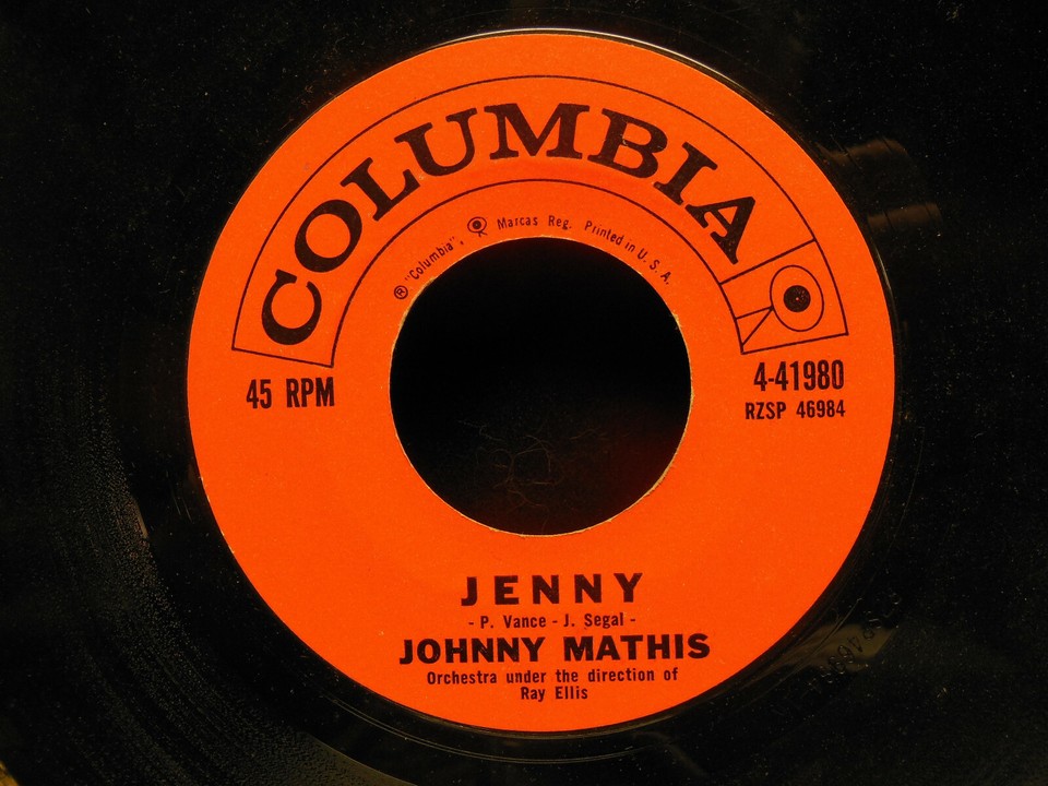 Johnny Mathis - You Set My Heart To Music / Jenny, 45 RPM VG+ (G2) | eBay