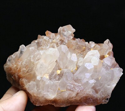 292g Natural Beautiful Red Quartz Crystal Cluster Point Mineral