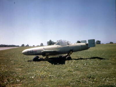 captured Yokosuka MXY7 Ohka attack plane  Okinawa Japan June 1945 Old Photo