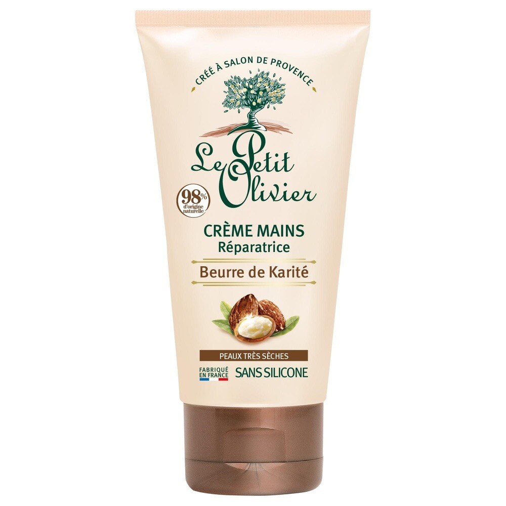 Crème mains beurre de Karité Le Petit Olivier lot de 2 soin hydratant 75ml