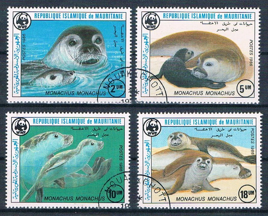 G/10   WWF, Wildtiere Mauritanien, Satz komplett /o - Bild 1 von 1