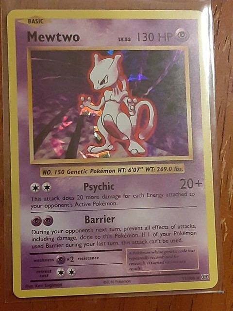 Holographic Pokemon Evolutions Mewtwo 51 108 Collector Card 2016 EBay