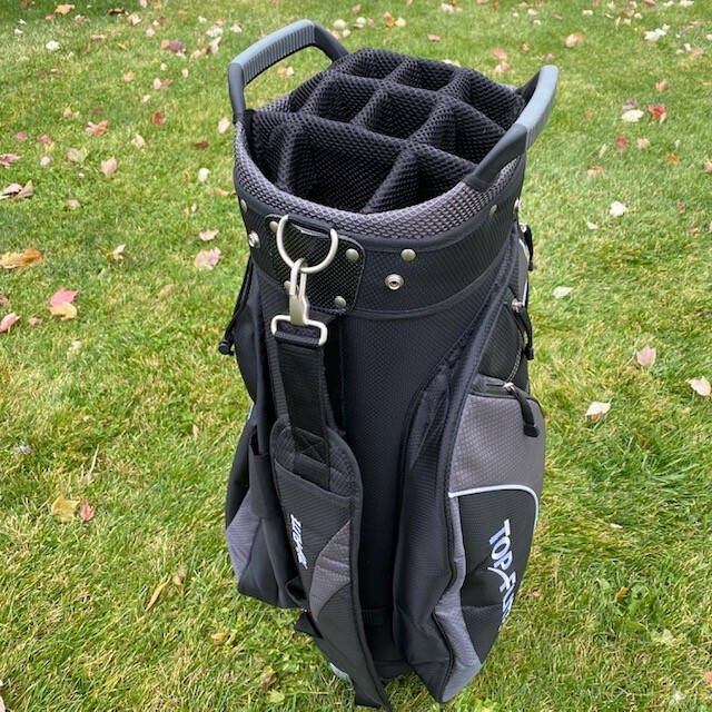 Top Flite Gamer Cart Golf Bag 15 Dividers 8 Zippered Pockets w/ Club
