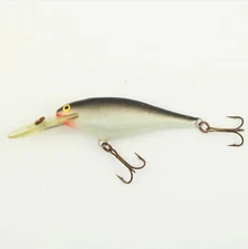 Vintage Rapala Shad Rap Deep Runner SR-7 S Made in Finland Silver/Black Back