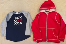 Hanna Andersson 120 130 Valentines lot XOXO shirt hoodie