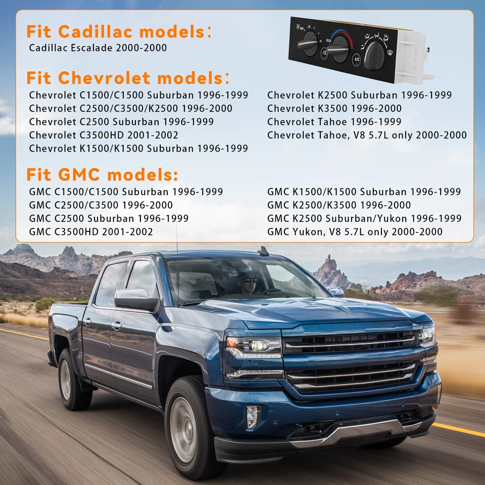 Módulo de control de clima de calefacción de CA 599-007 para Chevy GMC C1500-C3500 K1500-K3500 Foto 3 de 4
