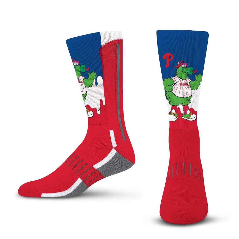 MLB Philadelphia Phillies Phantic Phenom Curve Mascot Drip Socks - Youth  ~NEW~